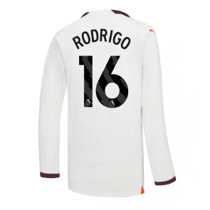 Maillot de foot Manchester City Rodri Hernandez #16 Extérieur 2023-24 Manche Longue